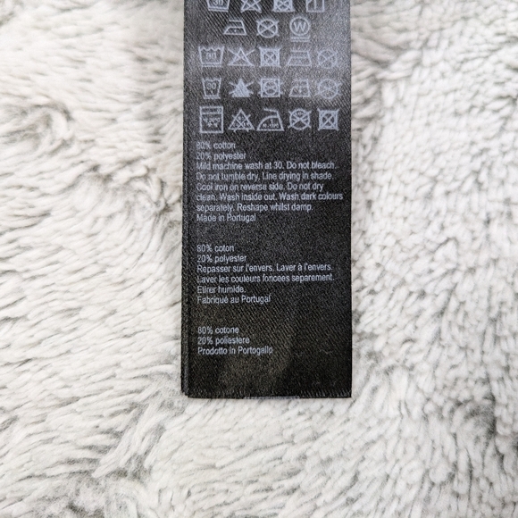 Allsaints Bodysuit Women's 6 Blue Ink Gray Marl Raffi Velvet Tie Dye Teddy  - Picture 7 of 9